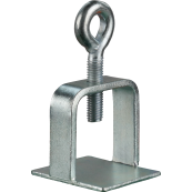 Sign clamp | galvanized | without eyes / hooks | for 60 x 60 mm /  60 mm shaft tube